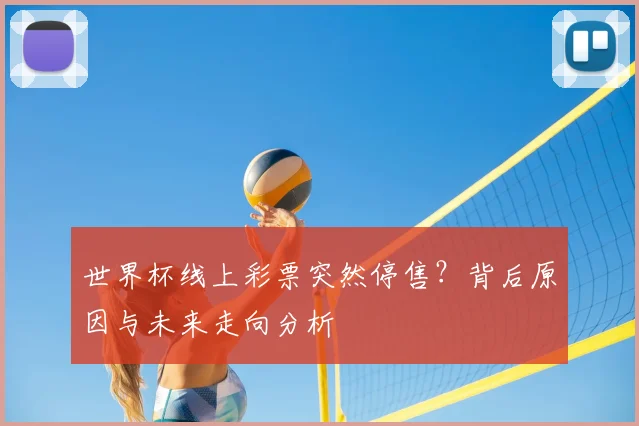世界杯线上彩票突然停售？背后原因与未来走向分析